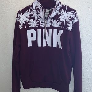PINK maroon crew neck sweater size small.